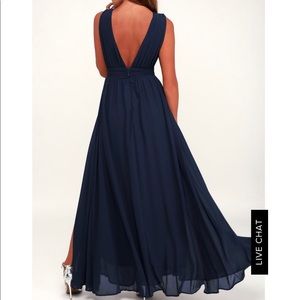 Lulus heavenly hue dress- navy size medium